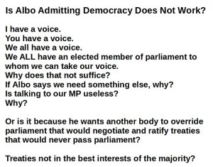 Does Albo Think Democracy Does Not Work?