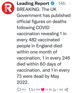 Latest UK Jab Stats
