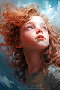 Child Looking Towards Sun