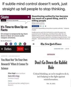 Don't Think, Just Obey!