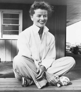 Katharine Hepburn Cross Legged