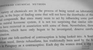 Stevia As A Contraceptive