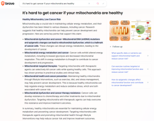 Mitochondria vs Cancer