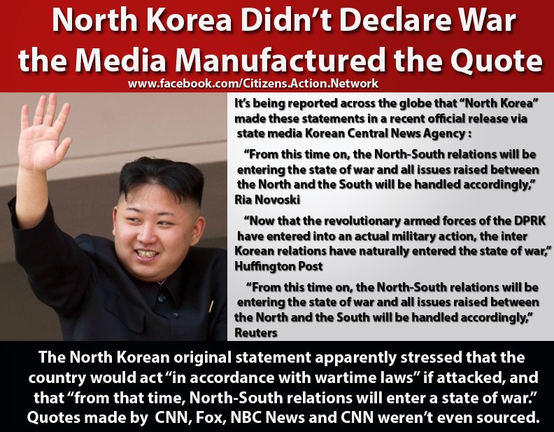 North Korea Did Not Declare War