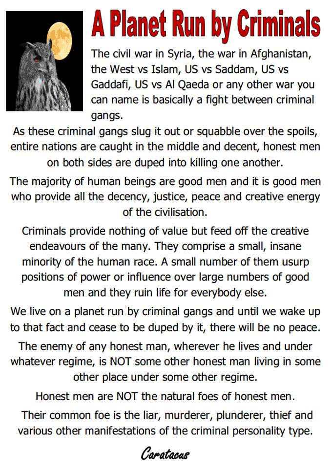 A Planet Run By Criminals