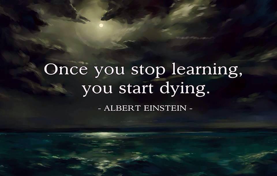 Once You Stop Learning You Start Dying