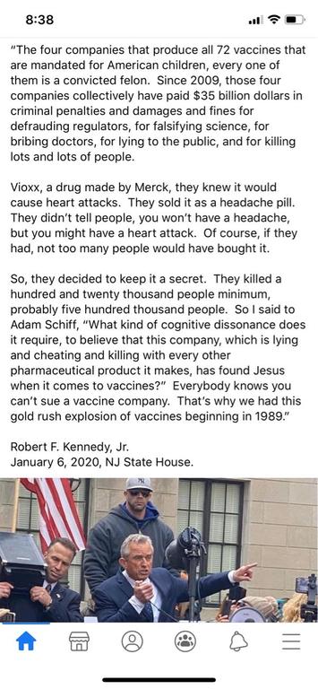 Robert F Kennedy Jr On Vaccine Makers