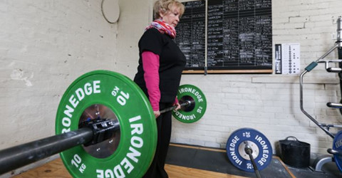 Lady Doing Strength Training