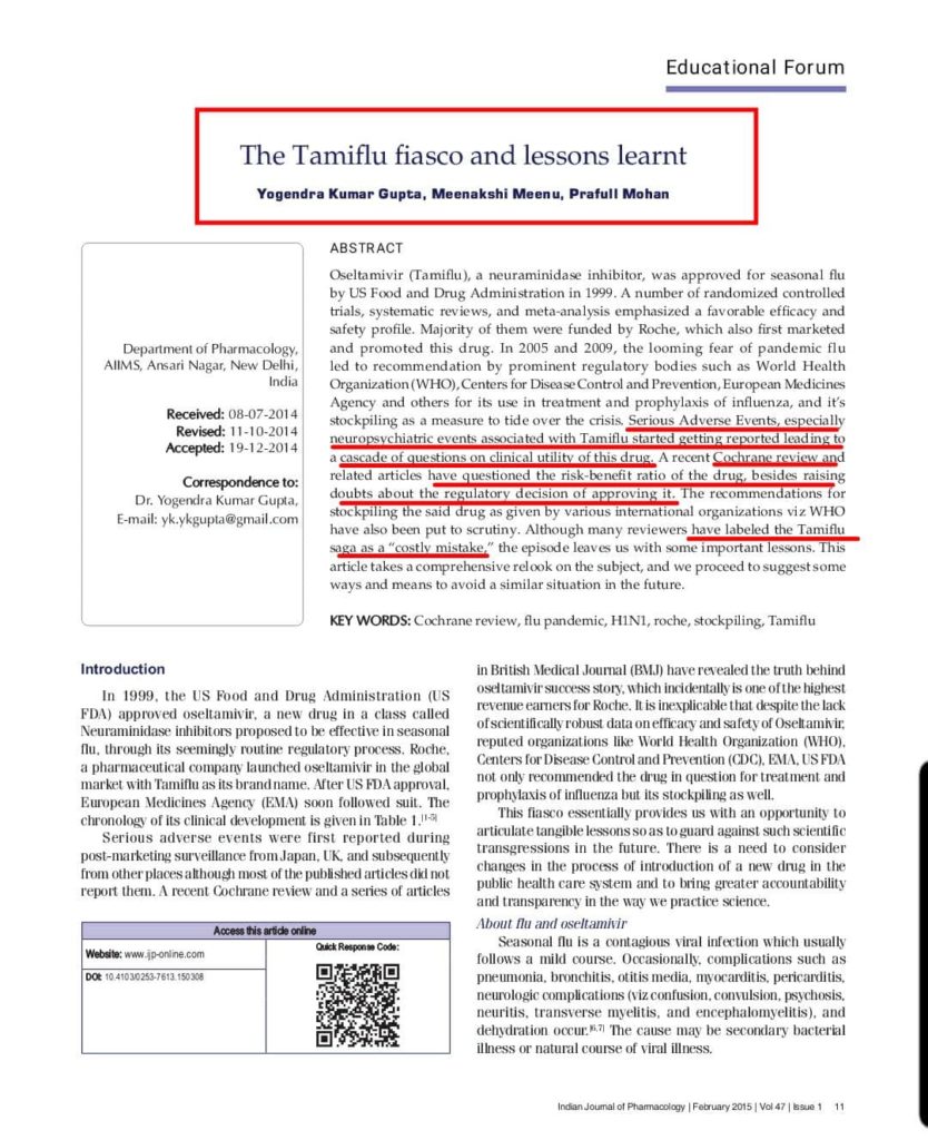 Tamiflu Fiasco