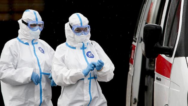 HazMat Suited Health Workers