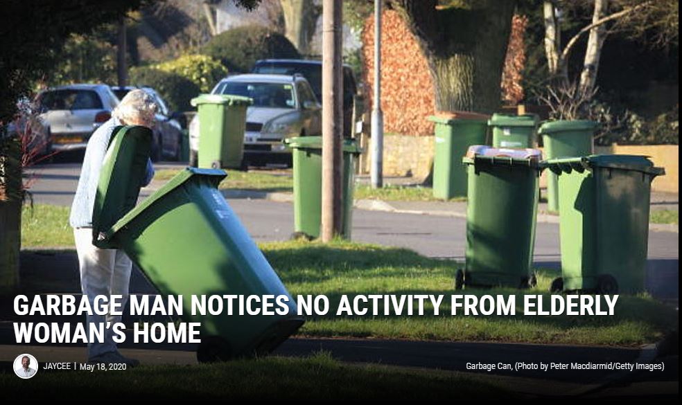 No Asctivity From Elderly - Check on Your Neighbours!