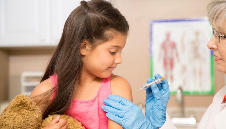 Girl Getting Injection