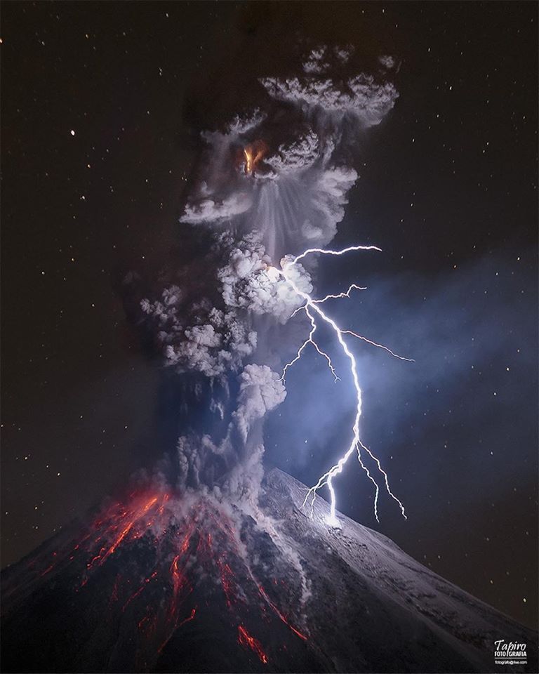 Lightning and Volcano