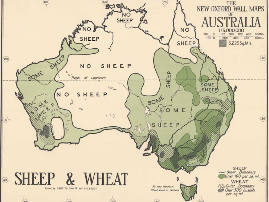 Australia _Map - Sheep, No Sheep