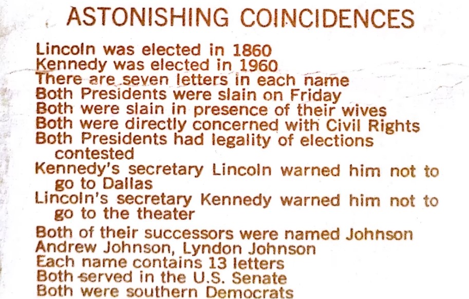 Astonishing Coincidences