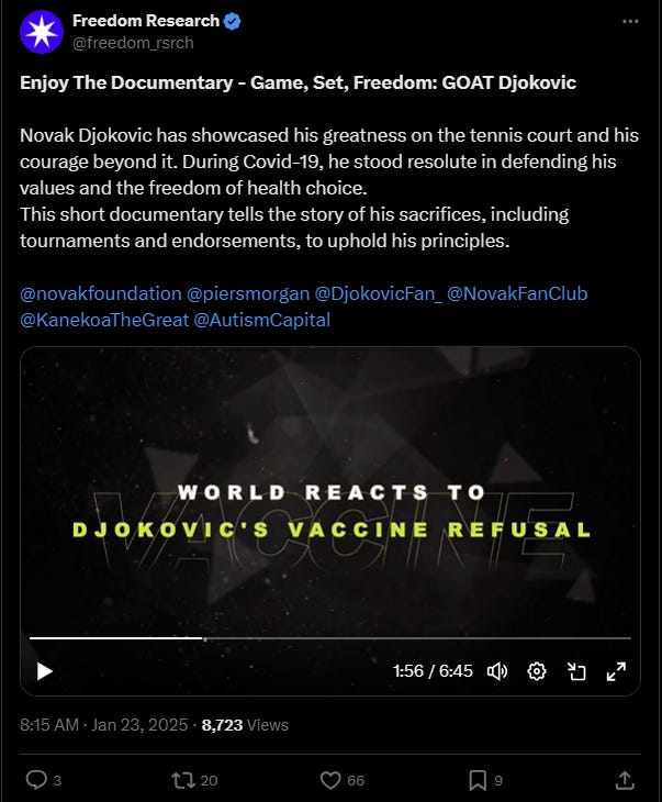 Djokovics Vaccine Refusal