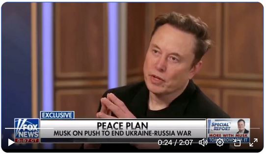 Musk On Ukraine Peace Plan