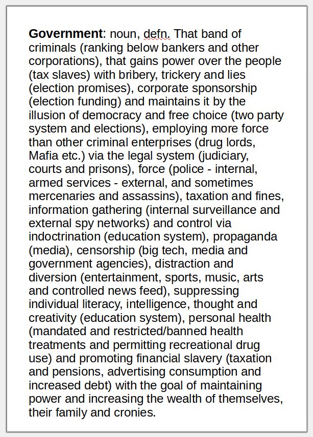 Definition Of Government