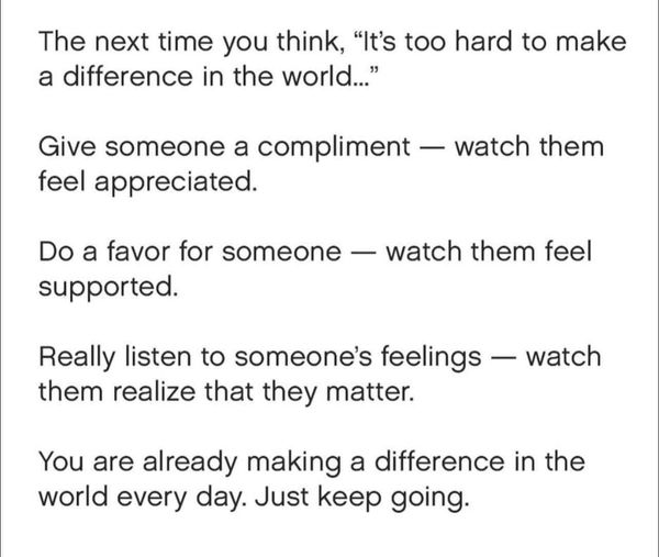 It's Not Hard To Make A Difference