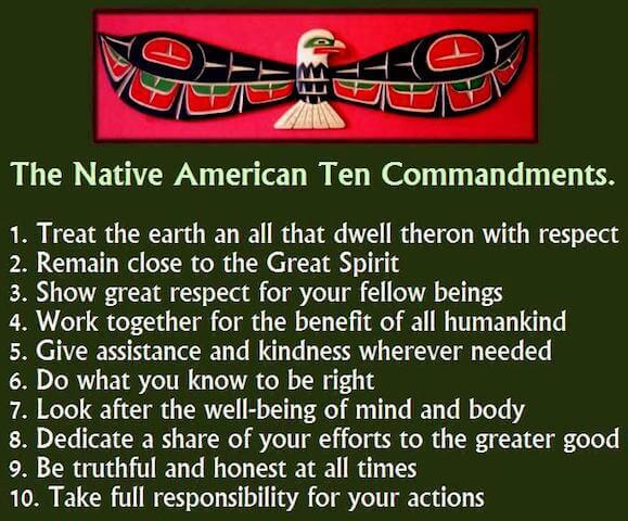 Native Indian Ten Commandments
