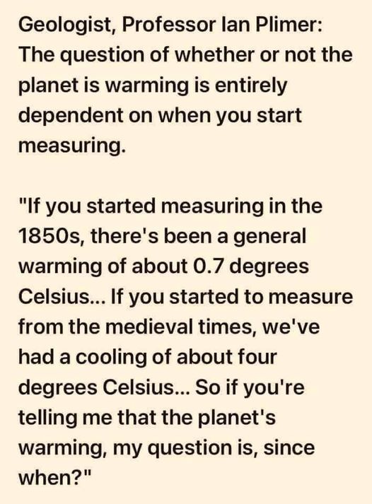 Warming? Since When?