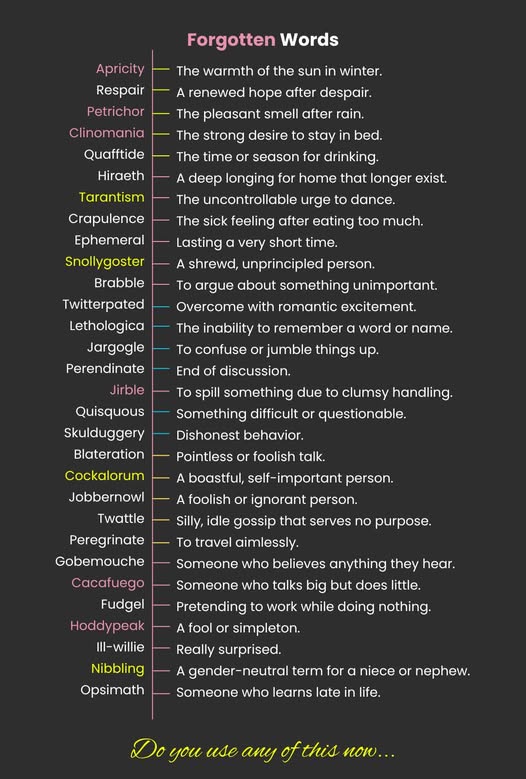 Forgotten Words