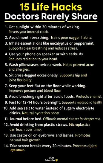 15 Life Hacks Doctors Rarely Share