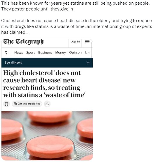 Cholesterol Does Not Cause Heart Disease