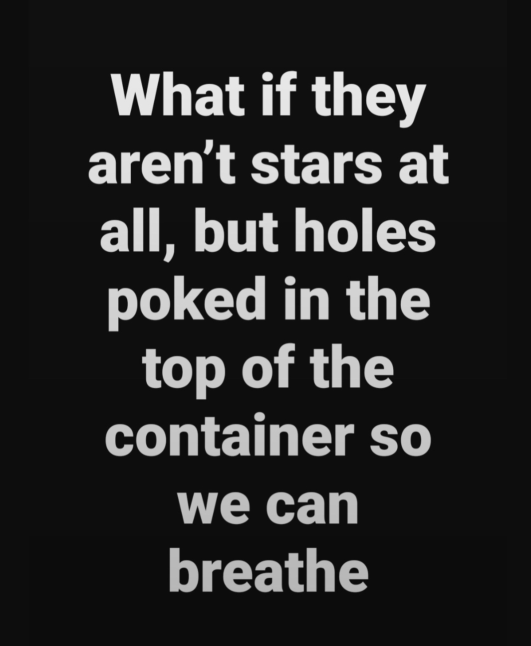 Stars Or Holes?