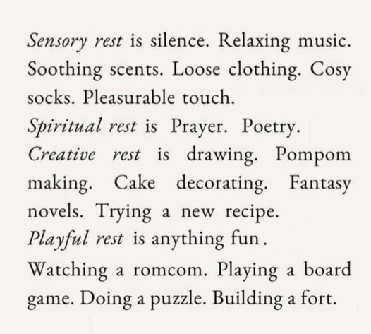 Different Types Of Rest