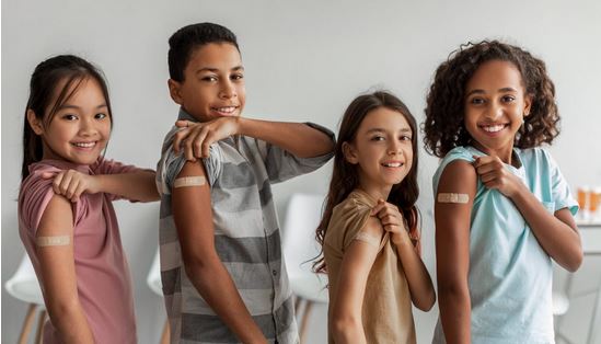 Kids Displaying Bandaids
