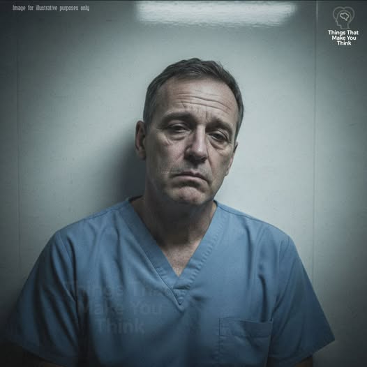 Sad Doctor In Scrubs