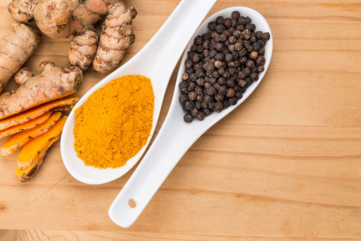 Turmeric and Black Peppercorns