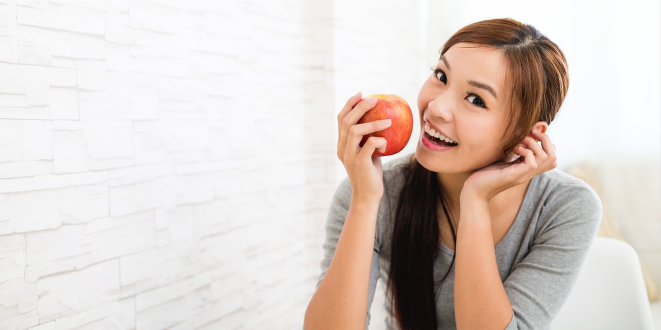 Woman and Apple