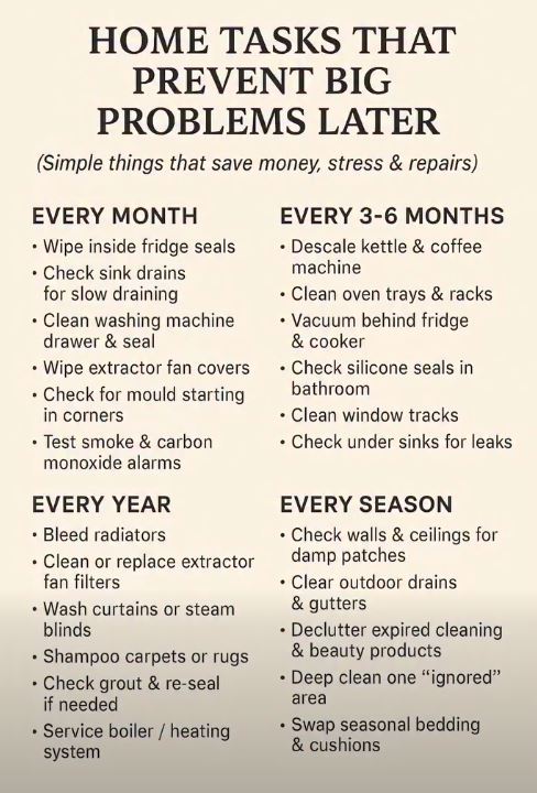 Home Cleaning Task Schedule