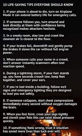 10 Life Saving Tips
