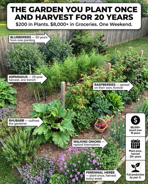 Plant Once Harvest For 20 Years