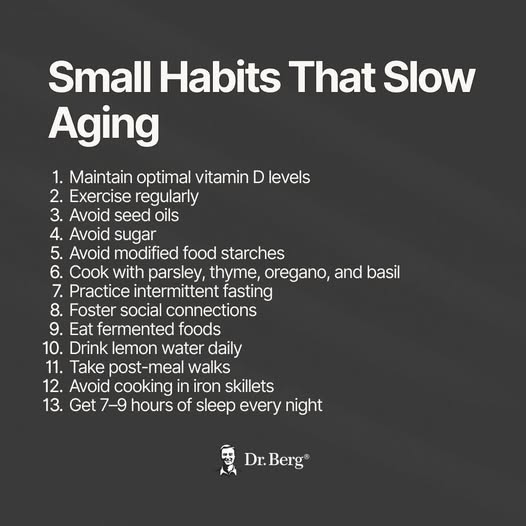 Small Habits That Slow Aging