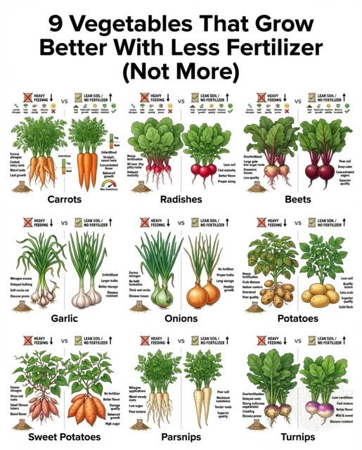 Root Veggies Do Better With Less Fertilizer