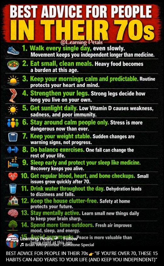 Best Advice For Septuagenarians