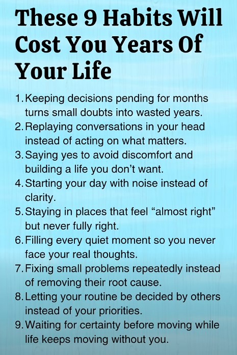 Habits To Change