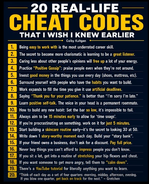 20 Cheat Codes
