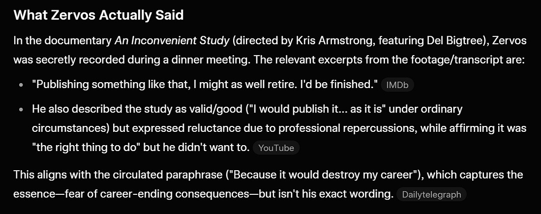 Quote From An Inconvenient Study