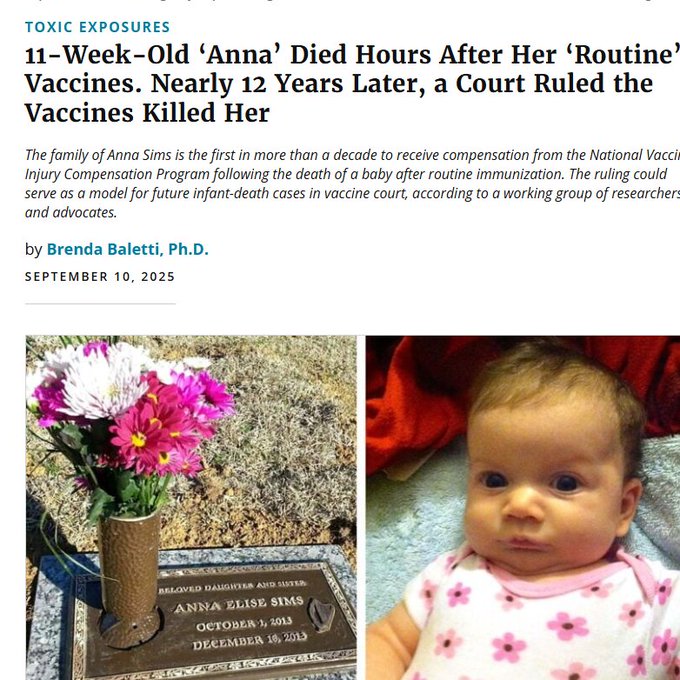 Vaccines Kill 11 Week Old