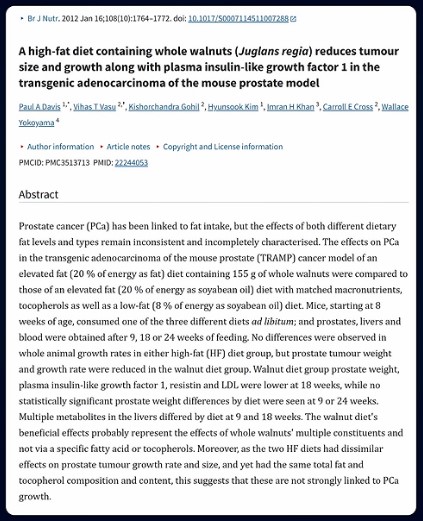 Walnuts vs Cancer Growth