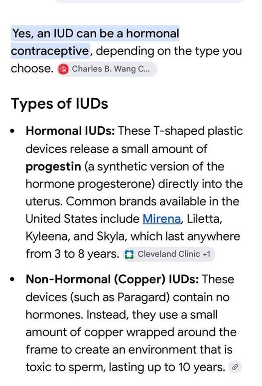 IUDs Emit Hormones